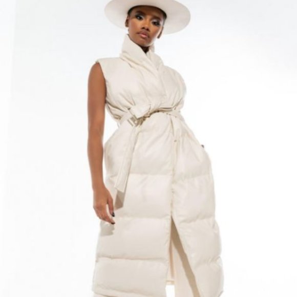 Jackets & Blazers - PUFFIN STUFF LONG PU PUFFER VEST